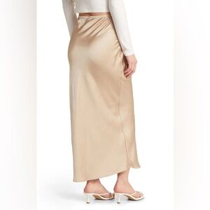 Open Edit Beige Satin Skirt